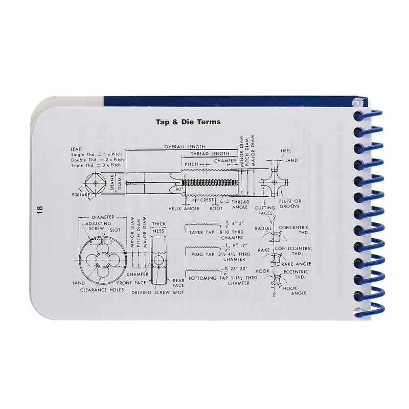 MK Morse Morse Machinist's Practical Guide for Pocket or Toolbox - A Machinist Handbook to Basic Machinery Reference Information on Cutters, taps, Dies, Drill bits, endmills and Much More General info. - Image 4